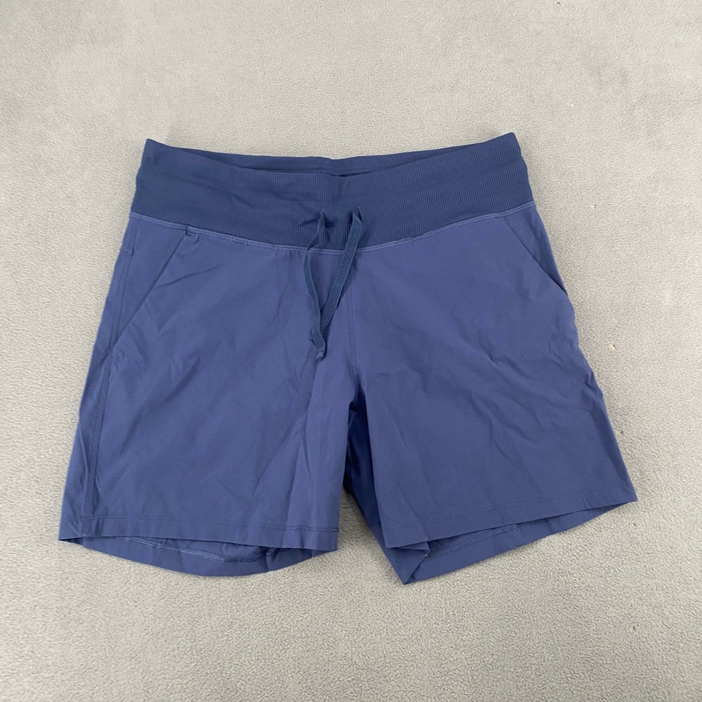 Tuff Athletics Womens Navy Blue Ribbed Waist Athletic Hiking Shorts Size M